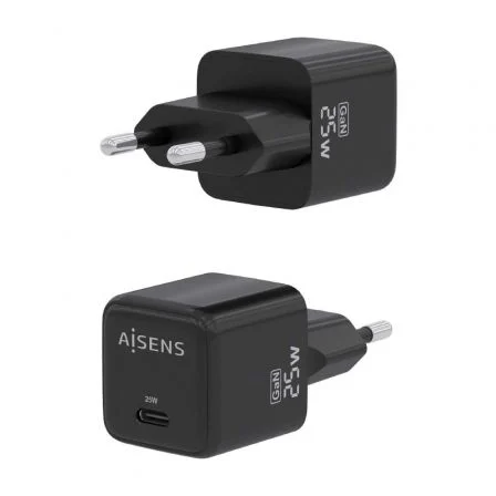 Aisens Cargador GaN 25W USB-C Negro